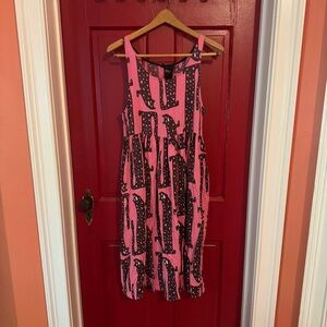 Nooworks pink long cats dress size small
